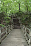 A picture of the bridge's stairs